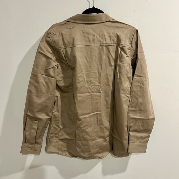 Wolverine Men FR Twill Long Sleeve Shirt Button Down Shirt Cotton, Sz Large - Picture 3 of 8